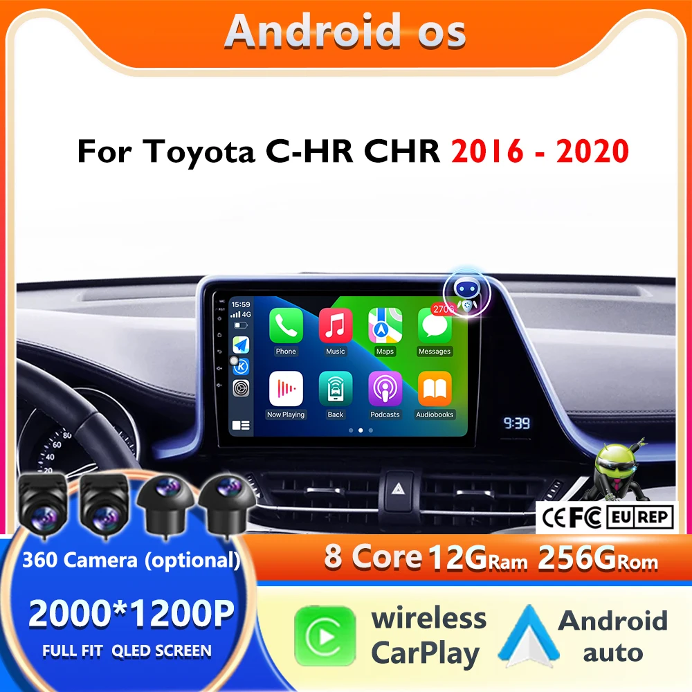 Android 16 2K QLED Carplay Auto For Toyota C-HR CHR 2016 - 2020 LHD Car Radio Multimedia Video Player Navigation GPS 4G WIFI BT
Android 16 2K QLED Carplay Auto For Toyota C-HR CHR 2016 - 2020 LHD Car Radio Multimedia Video Player Navigation GPS 4G WIFI BT