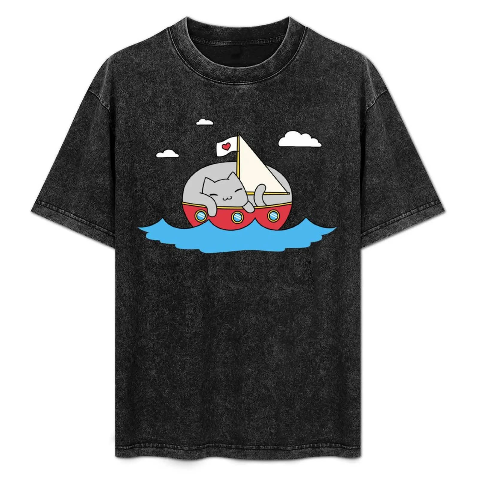 Boat Cat T-Shirt Retro Graphic Print T-Shirt
Boat Cat T-Shirt Retro Graphic Print T-Shirt