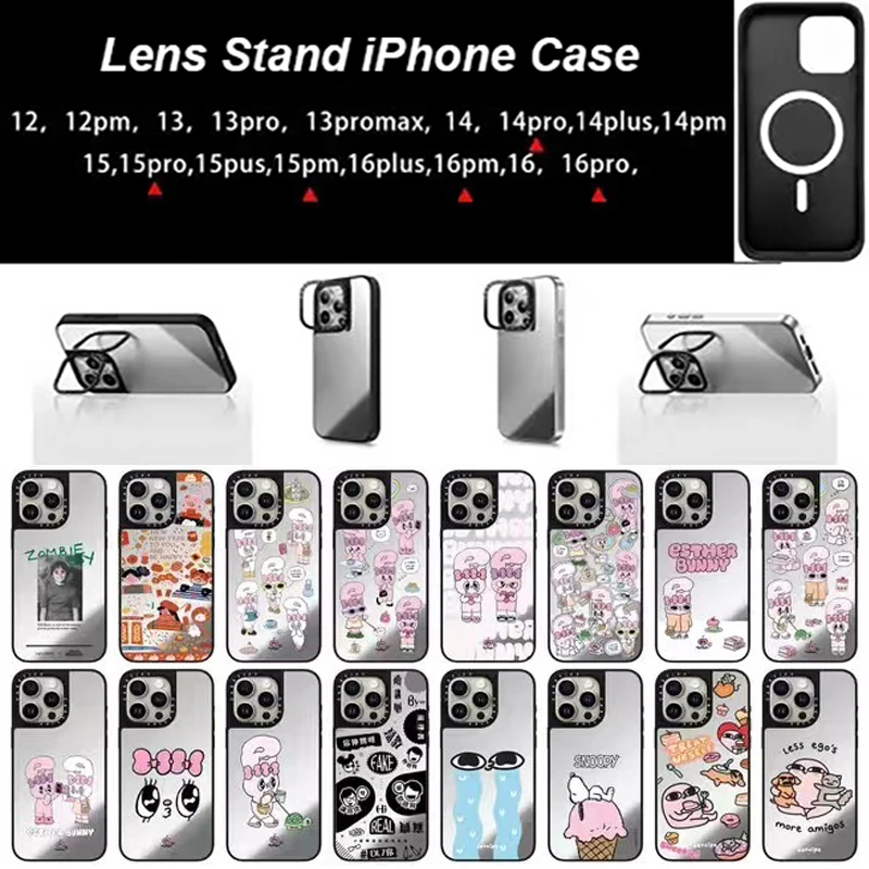 Mirror Surface Lens Stand Case for iPhone 14 15 16 Pro Max Case - Protective IPhone Case with MagSafe
Mirror Surface Lens Stand Case for iPhone 14 15 16 Pro Max Case - Protective IPhone Case with MagSafe
