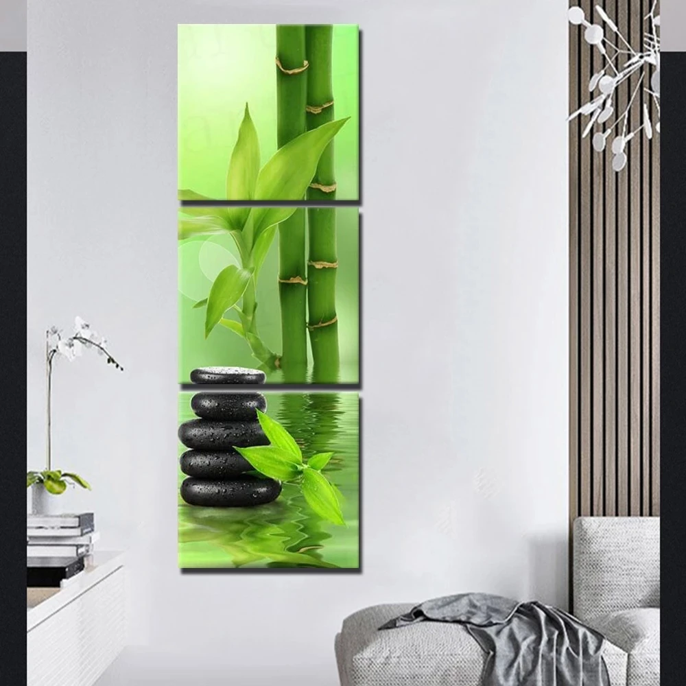 3Pcs Bamboo Green SPA Zen Stone Tropical Plants Mural Poster Wall Canvas Picture Home Decor Paintings for Living Room Decoration
3Pcs Bamboo Green SPA Zen Stone Tropical Plants Mural Poster Wall Canvas Picture Home Decor Paintings for Living Room Decoration