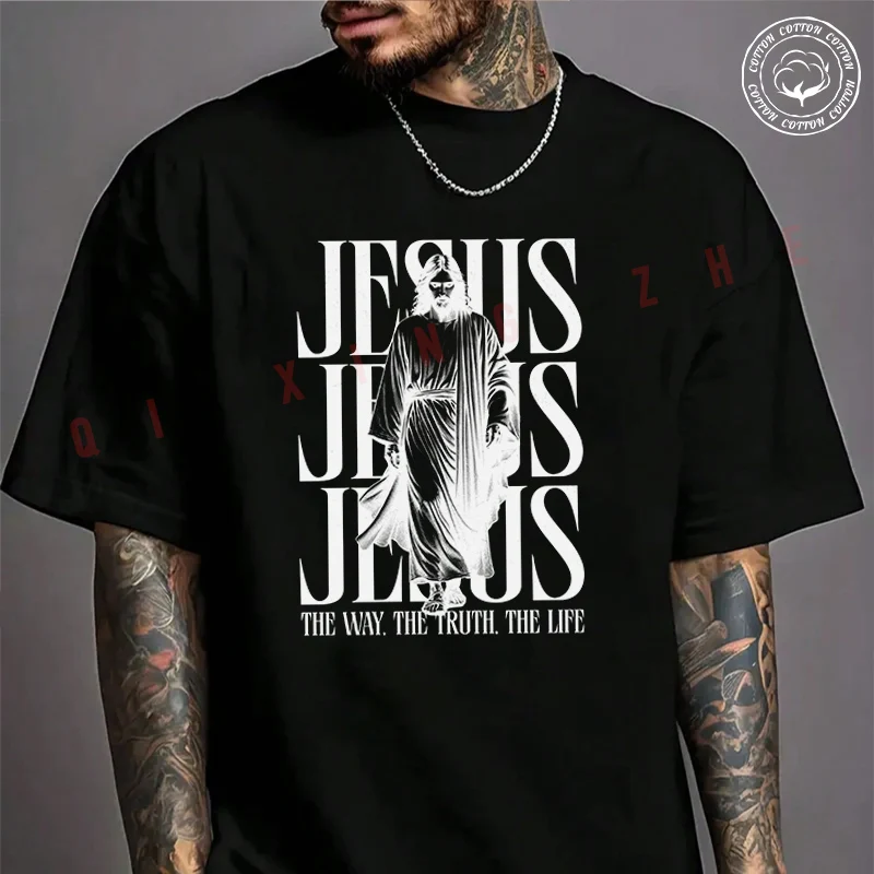 Moto Men's T-shirt Jesus Creative Graphic Cotton T Shirt Short Sleeve Exquisite Design Essential Top Tees
Moto Men's T-shirt Jesus Creative Graphic Cotton T Shirt Short Sleeve Exquisite Design Essential Top Tees