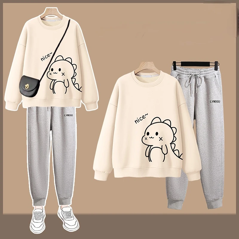 Women's Clothing Korean Version Loose Round Neck Long-sleeved Sweater Suit 2023 Spring Autumn Leisure College Style Sports Set
Women's Clothing Korean Version Loose Round Neck Long-sleeved Sweater Suit 2023 Spring Autumn Leisure College Style Sports Set