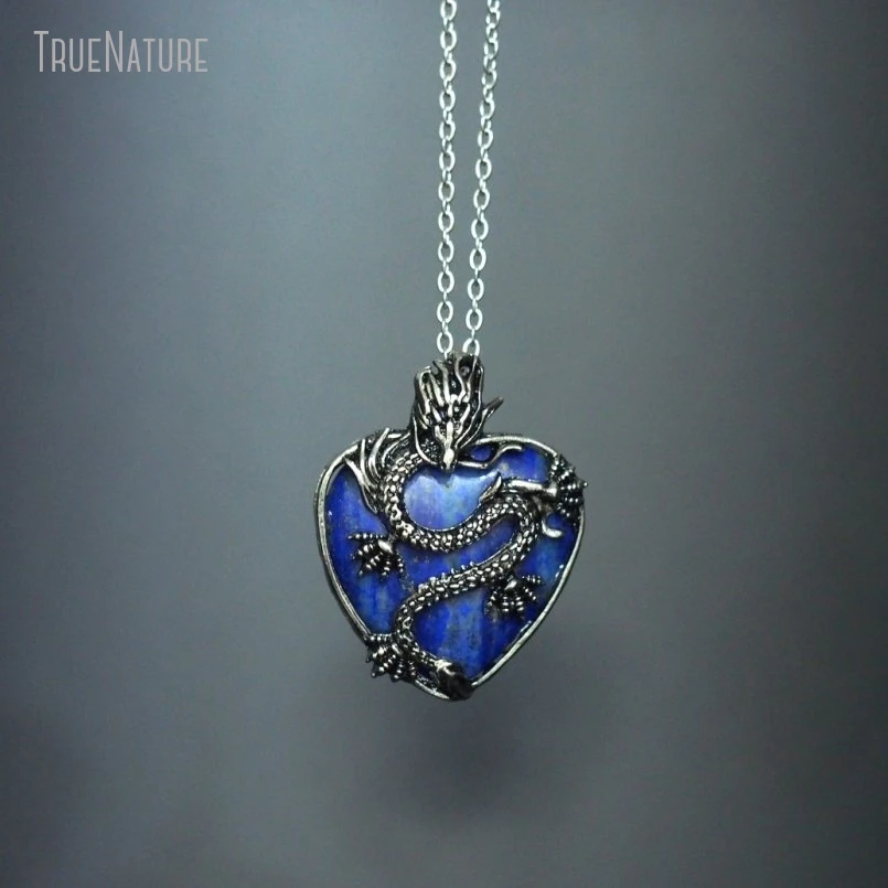 5Pcs Antique Silver Color Stainless Steel Lapis Lazuli Stone Chain Vintage Jewelry Heart Point Loong Necklace NM48483
5Pcs Antique Silver Color Stainless Steel Lapis Lazuli Stone Chain Vintage Jewelry Heart Point Loong Necklace NM48483