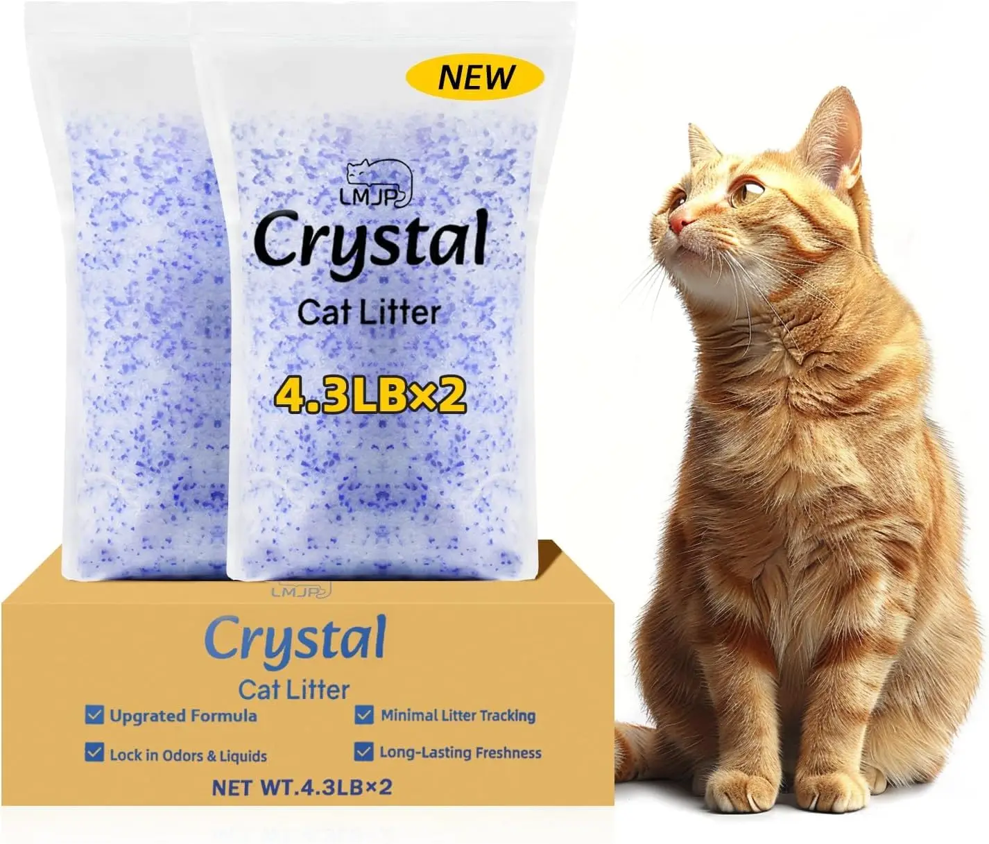 Long Lasting Non Clumping Crystal Cat Litter Rapid Absorb Odor Control Unscented Low Track 8.6lb
Long Lasting Non Clumping Crystal Cat Litter Rapid Absorb Odor Control Unscented Low Track 8.6lb