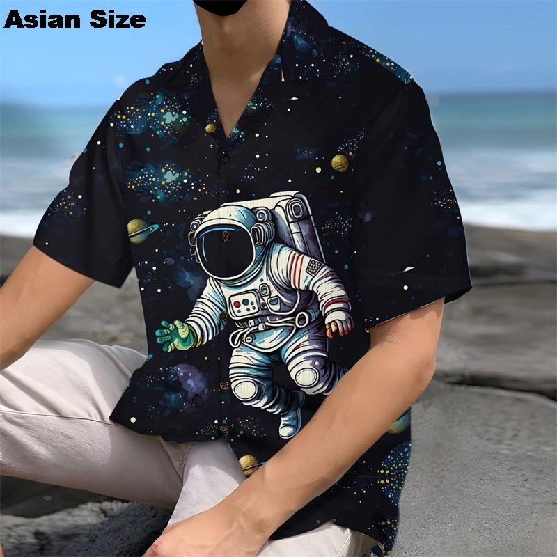 Astronaut Space Pattern Hawaiian Shirts For Men Clothes Planet 3D Printed Blouse Summer Harajuku Aloha Shirts Short Sleeves Tops
Astronaut Space Pattern Hawaiian Shirts For Men Clothes Planet 3D Printed Blouse Summer Harajuku Aloha Shirts Short Sleeves Tops
