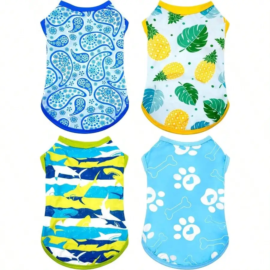PET SHOW 4 Pack Shirts Small Doggies Boy UPF 50+ Cooling Clothes Top Shark Puppy Kitten Cats Shirts Pet Holiday Party Sleeveless Vest Blue(Small)
PET SHOW 4 Pack Shirts Small Doggies Boy UPF 50+ Cooling Clothes Top Shark Puppy Kitten Cats Shirts Pet Holiday Party Sleeveless Vest Blue(Small)