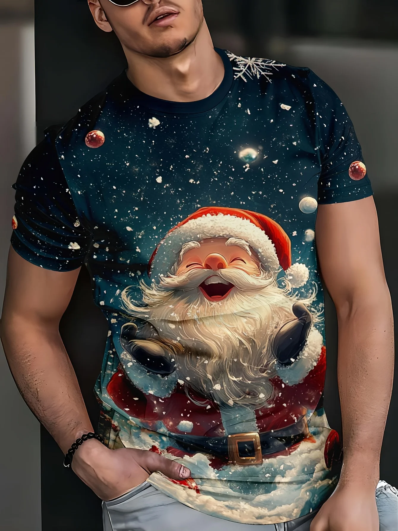 New Christmas Holiday Pattern T Shirt For Men Funny Santa Claus 3D Printed Tee Summer Loose Casual Crew Neck Short Sleeve Tops
New Christmas Holiday Pattern T Shirt For Men Funny Santa Claus 3D Printed Tee Summer Loose Casual Crew Neck Short Sleeve Tops