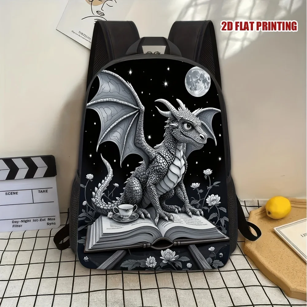 1pc Large Capacity Dragon Night Tale Backpack 2D Flat Print Fantasy Design with Dragon Book Art Lightweight Adjustable
1pc Large Capacity Dragon Night Tale Backpack 2D Flat Print Fantasy Design with Dragon Book Art Lightweight Adjustable