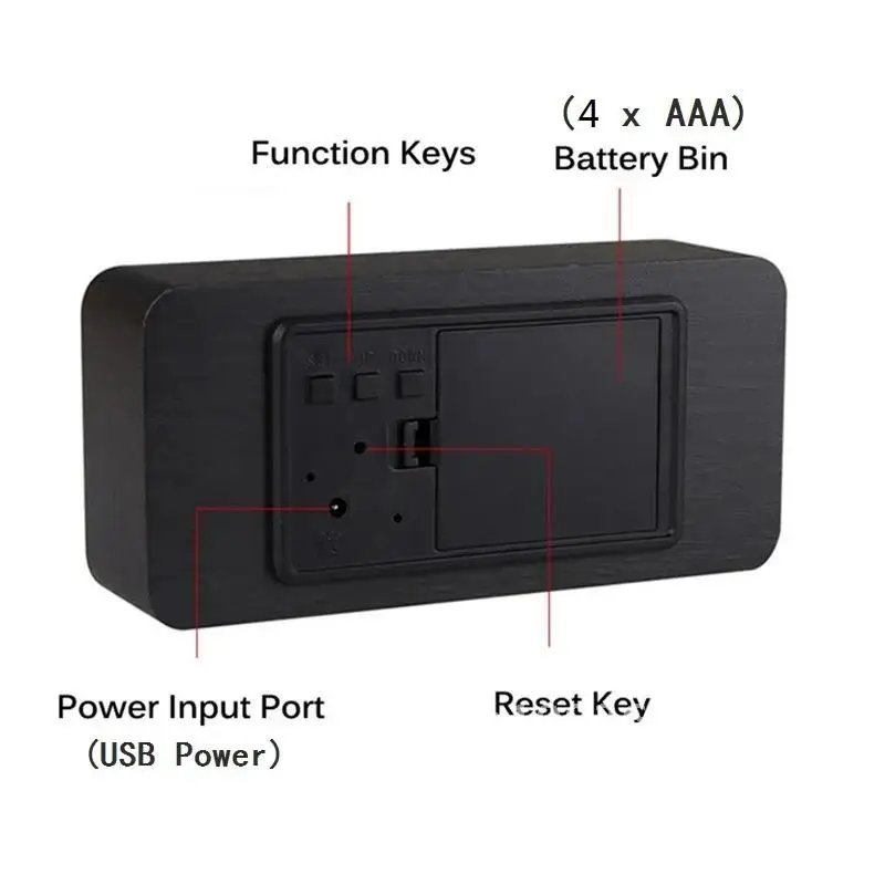 Wood Square Table Clock Alarm Voice Digital LED USB/AAA Clocks Bedside Control Watch Power Electronic Desktop Snooze Table Desk
Wood Square Table Clock Alarm Voice Digital LED USB/AAA Clocks Bedside Control Watch Power Electronic Desktop Snooze Table Desk