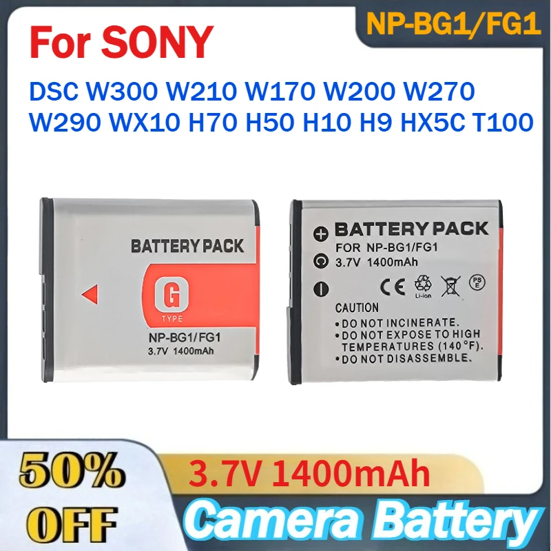 3.7V 1400mAh NP-BG1 NP-FG1 NP-BG1/FG1 Battery For SONY DSC W300 W210 W170 W200 W270 W290 WX10 H70 H50 H10 H9 HX5C T100
3.7V 1400mAh NP-BG1 NP-FG1 NP-BG1/FG1 Battery For SONY DSC W300 W210 W170 W200 W270 W290 WX10 H70 H50 H10 H9 HX5C T100
