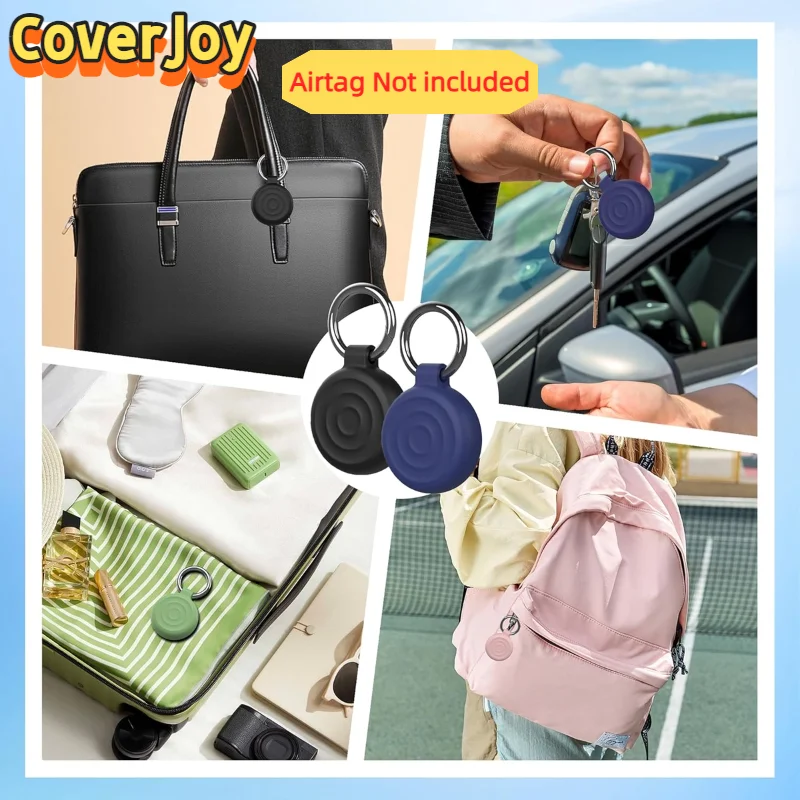 CoverJoy для AirTag, силиконовый брелок, водонепроницаемый защитный чехол от царапин для ключей для багажа, трекер против потери домашних животных 
CoverJoy для AirTag, силиконовый брелок, водонепроницаемый защитный чехол от царапин для ключей для багажа, трекер против потери домашних животных