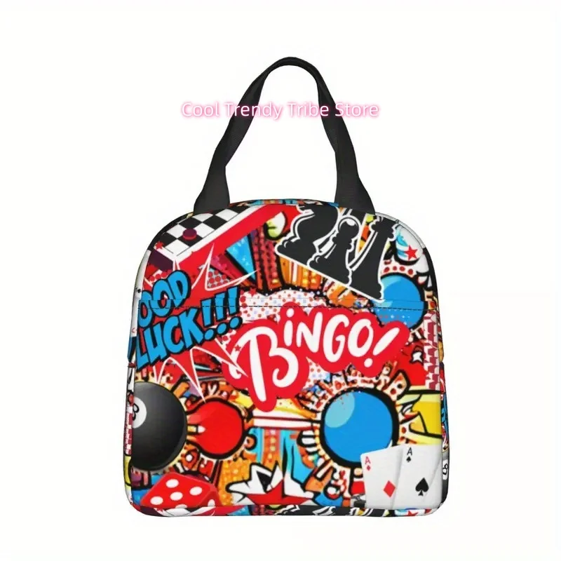 Bingo Game Night Insulated Lunch Bag - Thermal Meal Tote with Bingo Balls Design, Oxford Cloth Lunch Box for Parties, School, Pi
Bingo Game Night Insulated Lunch Bag - Thermal Meal Tote with Bingo Balls Design, Oxford Cloth Lunch Box for Parties, School, Pi