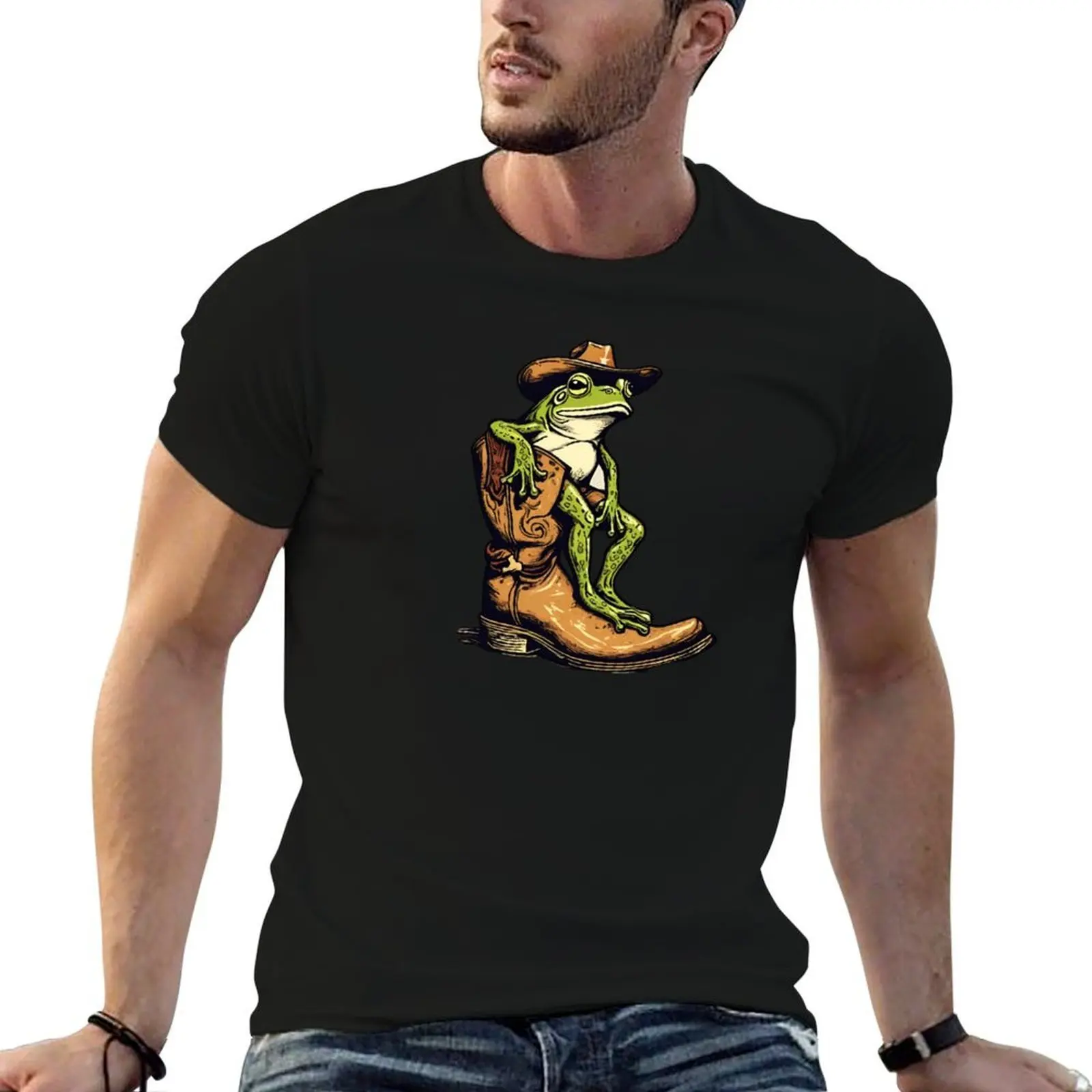 Cowboy Frog T-Shirt t shirt man designer man t shirts cotton T-Shirt
Cowboy Frog T-Shirt t shirt man designer man t shirts cotton T-Shirt