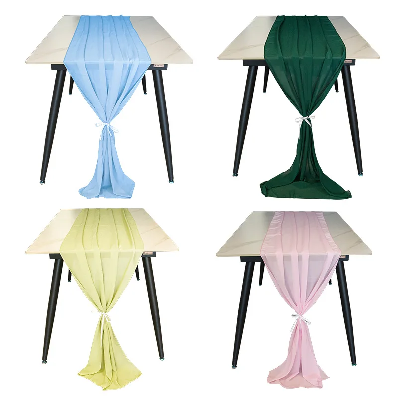 Solid Color Chiffon Table Runner European Style Exquisite Soft Dress Table Decoration Wedding Hotel Decorative Chiffon Table Run
Solid Color Chiffon Table Runner European Style Exquisite Soft Dress Table Decoration Wedding Hotel Decorative Chiffon Table Run
