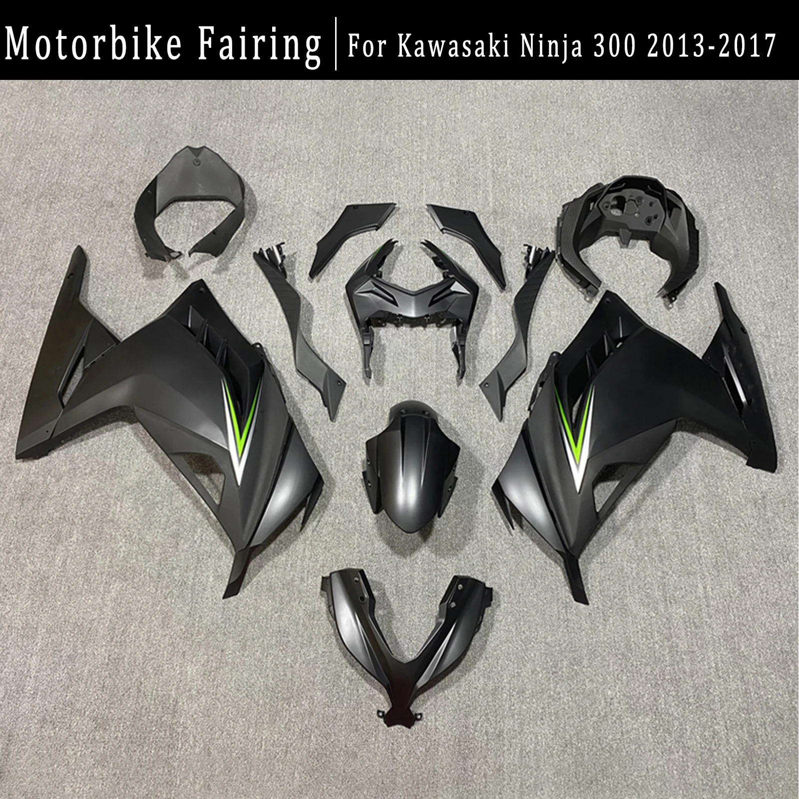 For KAWASAKI Ninja 300 EX300 2013-2017 ABS Protective Cover Ninja 300 2013 2014 2015 2016 2017 Fairing Kit Matte Black
For KAWASAKI Ninja 300 EX300 2013-2017 ABS Protective Cover Ninja 300 2013 2014 2015 2016 2017 Fairing Kit Matte Black