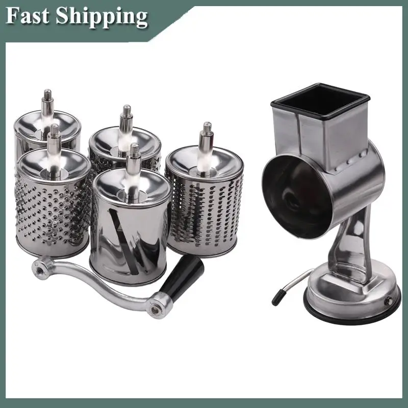 -MEOF Stainless Steel Cheese Grater, Rotary Chopper, Vegetable Shredder Salad Slicer Multi-Use Hand Grater Grinder 5 Blades
-MEOF Stainless Steel Cheese Grater, Rotary Chopper, Vegetable Shredder Salad Slicer Multi-Use Hand Grater Grinder 5 Blades
