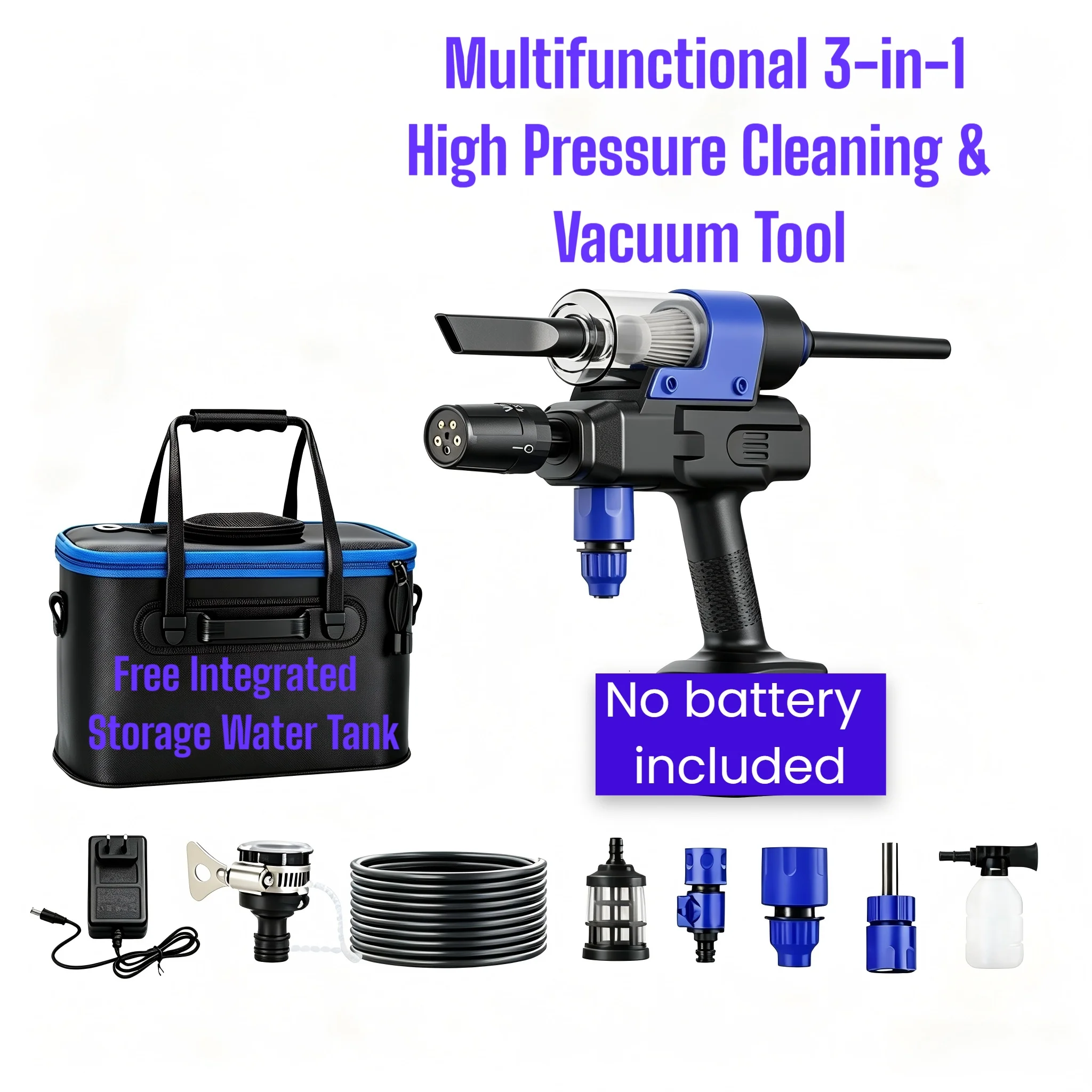 Cordless High Pressure Washer Gun (Tool Only, No Battery), Fit for 21V Universal Battery, Portable Electric Water Gun for Car Wa
Cordless High Pressure Washer Gun (Tool Only, No Battery), Fit for 21V Universal Battery, Portable Electric Water Gun for Car Wa