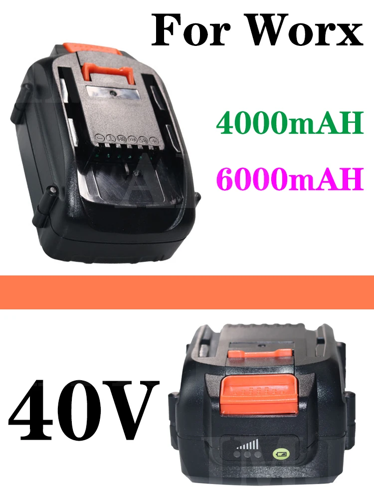WA3580 for Worx 40V 4000mAh/6000mAh Lithium ion Battery for WG180 WG280 WG380 WG580 Lawn Mower Tool replacement Batteries
WA3580 for Worx 40V 4000mAh/6000mAh Lithium ion Battery for WG180 WG280 WG380 WG580 Lawn Mower Tool replacement Batteries