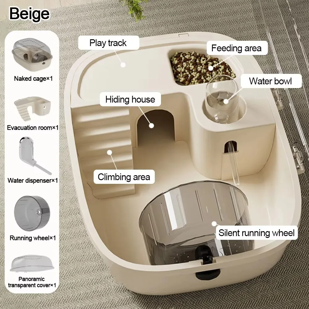 Double Layer Hamster Cage Breathable Visible Pet Habitat House Translucent Large Space Small Animal Carrier for Animal Transport
Double Layer Hamster Cage Breathable Visible Pet Habitat House Translucent Large Space Small Animal Carrier for Animal Transport