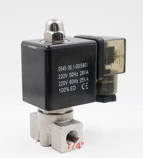 AC220V 50HZ 1/8" 1/4"Solenoid Valve Diesel Methanol Oil Combustion Machine Parts 304 Stainless Steel 1/8 1/ 4 Solenoid Valve
AC220V 50HZ 1/8" 1/4"Solenoid Valve Diesel Methanol Oil Combustion Machine Parts 304 Stainless Steel 1/8 1/ 4 Solenoid Valve