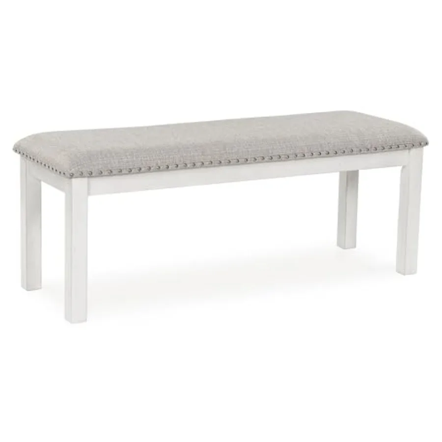 Robbinsdale Large Upholstered 48" W Dining Bench Light Gray and White
Robbinsdale Large Upholstered 48" W Dining Bench Light Gray and White