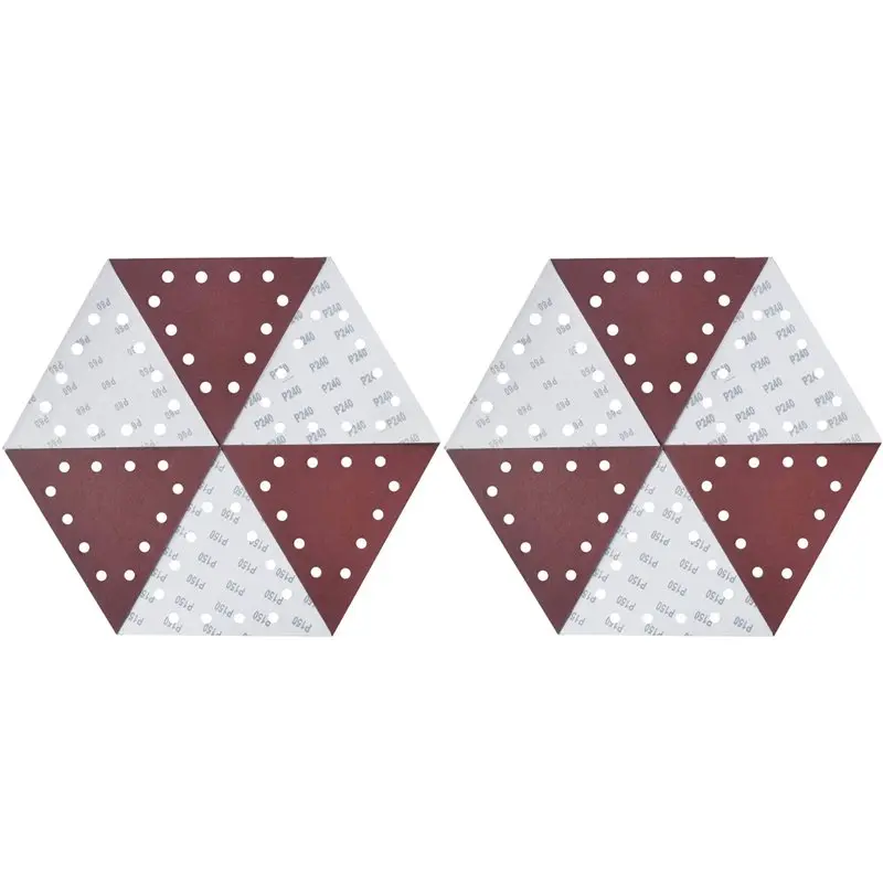 Premium-60Pieces Of 11-1/4In Hook And Loop Triangle Sandpaper For Drywall Sander - 10 Pieces Each 60 80 100 120 150 240
Premium-60Pieces Of 11-1/4In Hook And Loop Triangle Sandpaper For Drywall Sander - 10 Pieces Each 60 80 100 120 150 240
