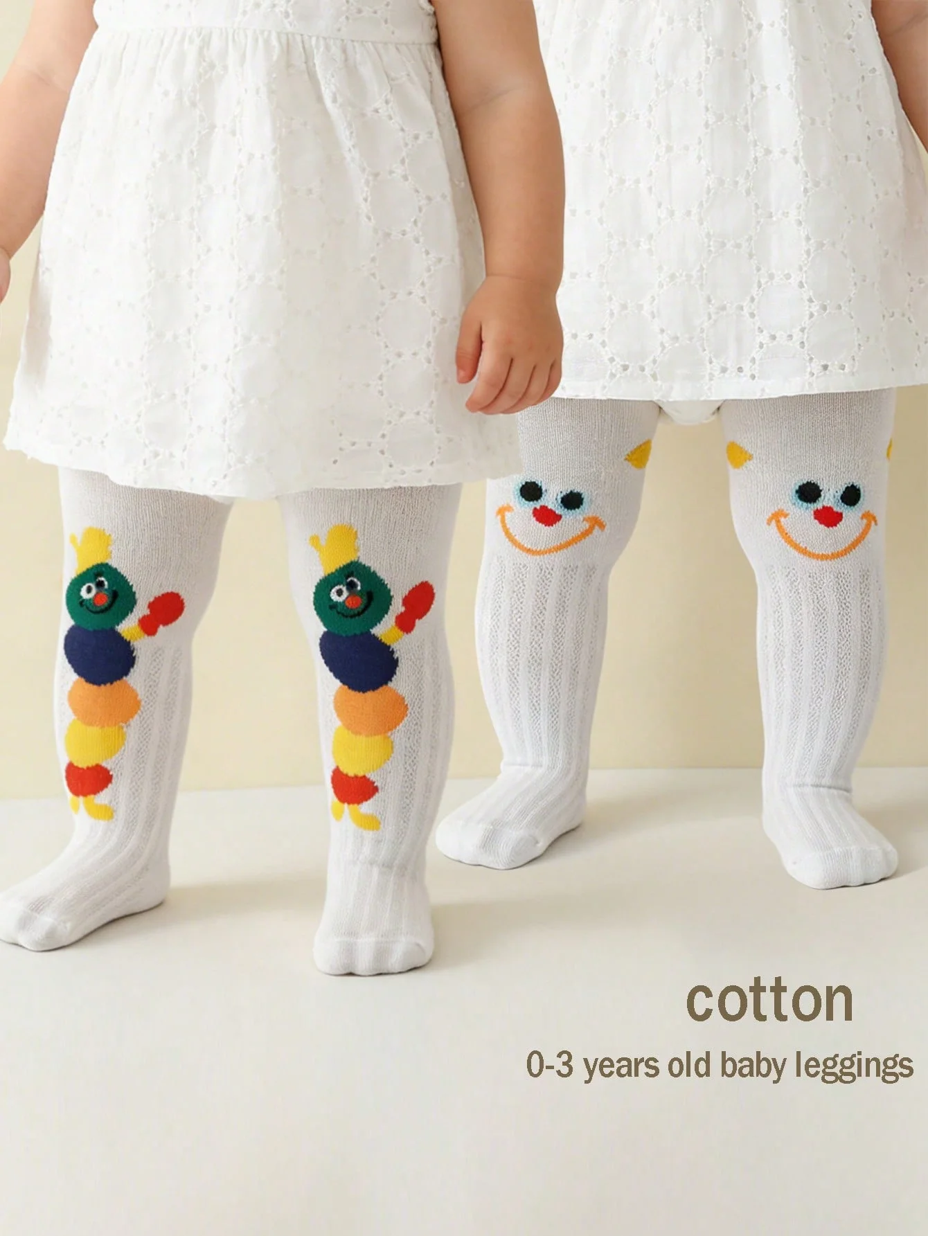2 Pairs of Babies' Cute Bug and Smiling Expression Cotton Tight Pantyhoses, Cool and Breathable Leggings for Boys and Girls for Daily Wear
2 Pairs of Babies' Cute Bug and Smiling Expression Cotton Tight Pantyhoses, Cool and Breathable Leggings for Boys and Girls for Daily Wear