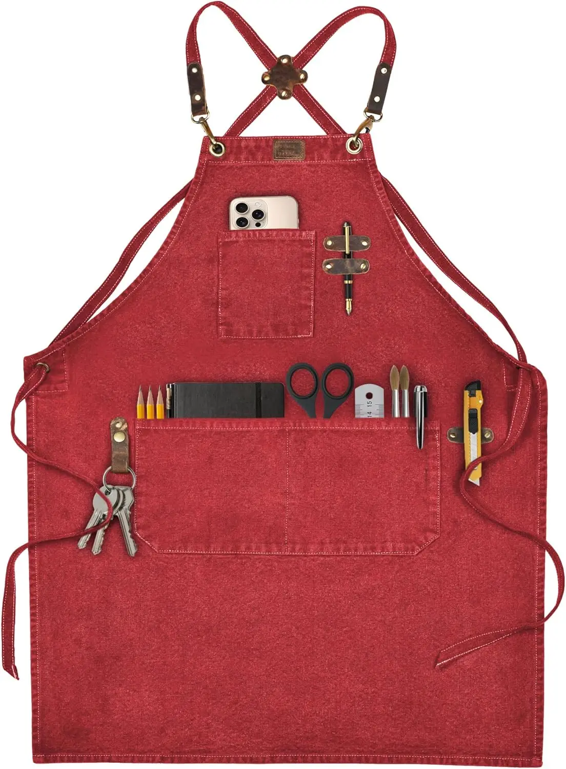 Chef Aprons for Men Women with Large Pockets, Cotton Canvas Cross Back Adjustable Work Apron, Size M to XXL
Chef Aprons for Men Women with Large Pockets, Cotton Canvas Cross Back Adjustable Work Apron, Size M to XXL