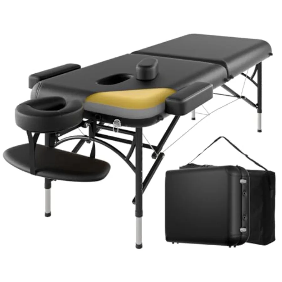 Professional Massage Table Portable 2 Fold Premium Memory Foam Aluminium Leg Hold Up to 1100LBS 8 Heights Adjustable with Carry
Professional Massage Table Portable 2 Fold Premium Memory Foam Aluminium Leg Hold Up to 1100LBS 8 Heights Adjustable with Carry