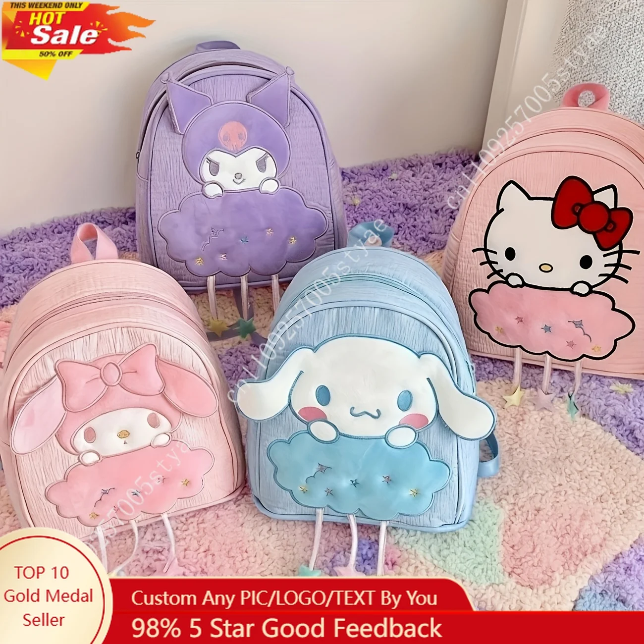 Sanrio Kuromi My Melody Hello Kitty Backpack Star Tassels Suitable for Daily Travel Gifts Large Capacity Adjustable Schoolbag
Sanrio Kuromi My Melody Hello Kitty Backpack Star Tassels Suitable for Daily Travel Gifts Large Capacity Adjustable Schoolbag