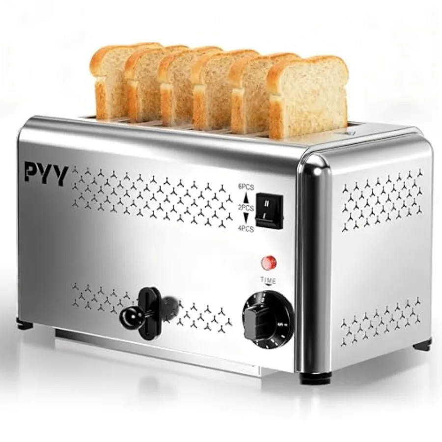 Toaster Pop Up Wide Slots 1.57 inch Stainless Steel 6-Level Setting with Removable Crumb Tray 225 Slices/Hour 1800W - Bread Bag
Toaster Pop Up Wide Slots 1.57 inch Stainless Steel 6-Level Setting with Removable Crumb Tray 225 Slices/Hour 1800W - Bread Bag