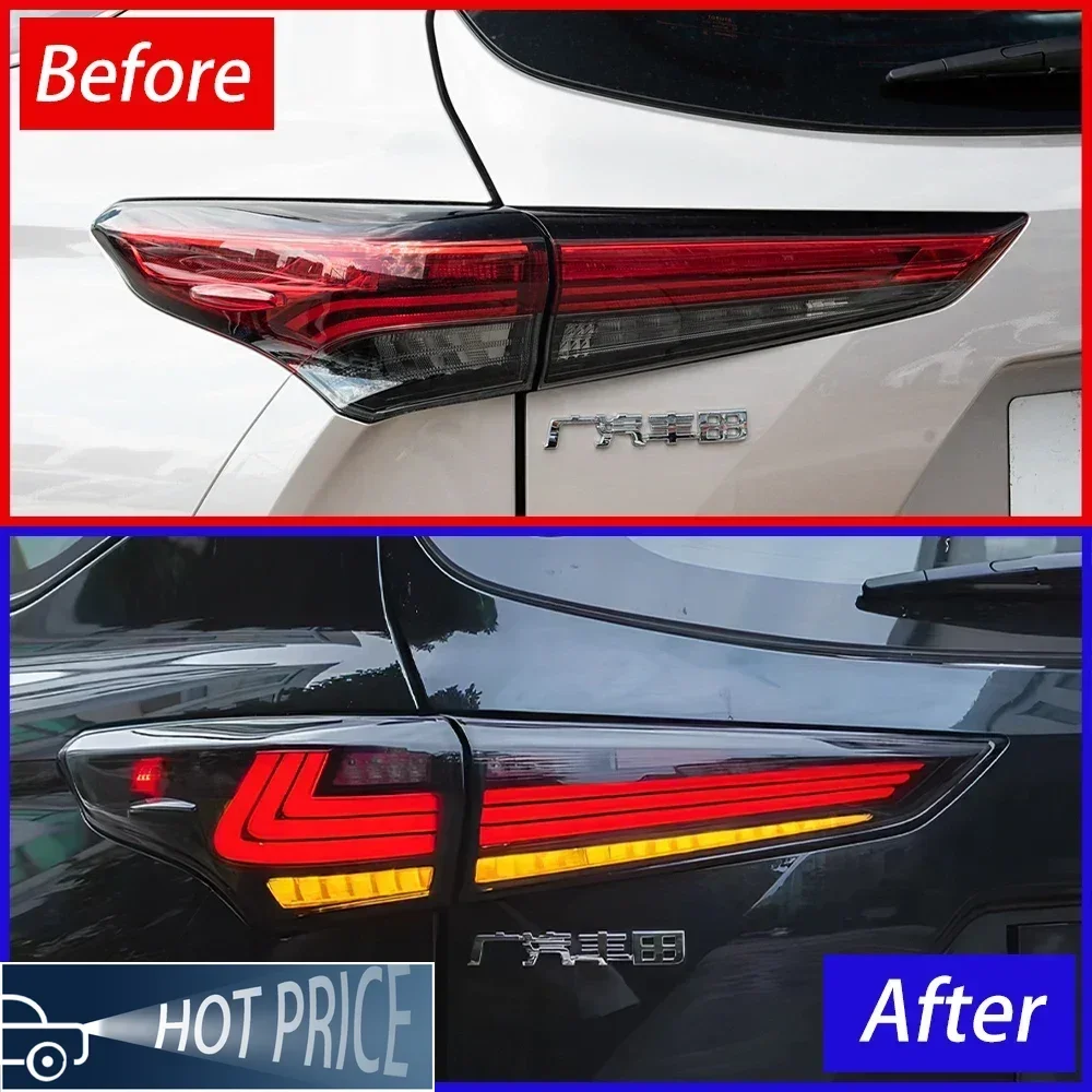 Автомобильный задний фонарь для Toyota Highlander 2022-2023, все новое обновление, светодиодный запуск, анимация, динамический указатель поворота, горячая распродажа, аксессуары
Автомобильный задний фонарь для Toyota Highlander 2022-2023, все новое обновление, светодиодный запуск, анимация, динамический указатель поворота, горячая распродажа, аксессуары