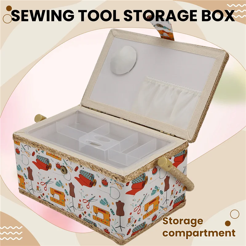 【HOT】Fabric Sewing Basket Organizer With Removable Tray Household Sewing Storage Organizer Kit Sundry Storage Organizer Box
【HOT】Fabric Sewing Basket Organizer With Removable Tray Household Sewing Storage Organizer Kit Sundry Storage Organizer Box