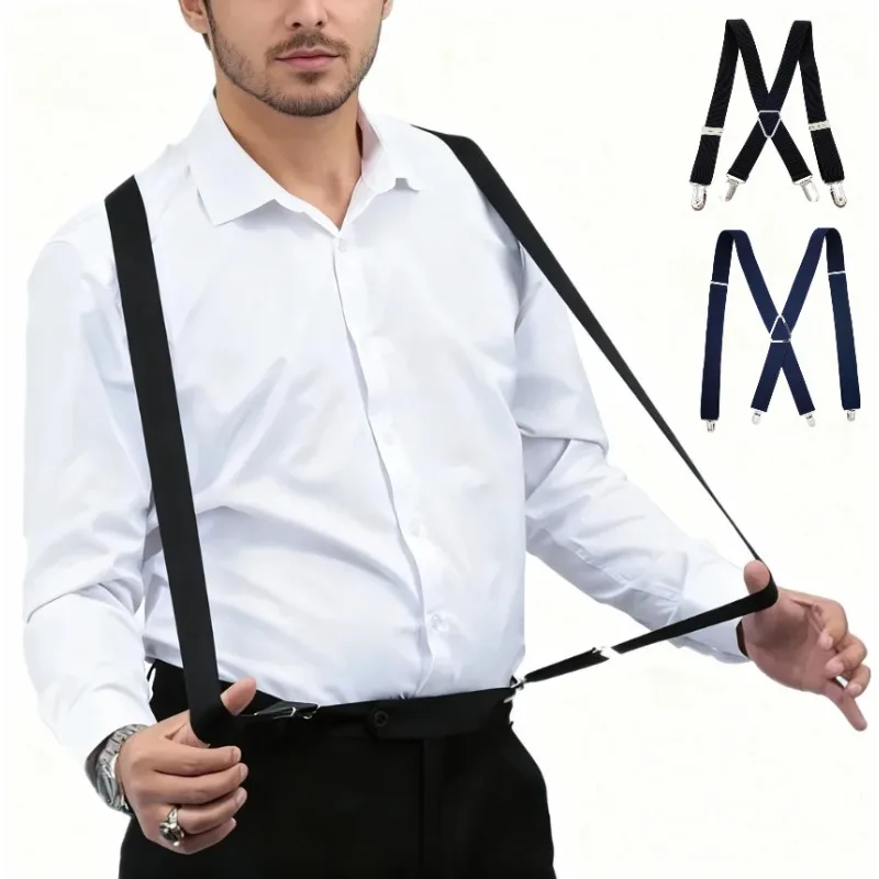 Классический комплект подтяжек с X-образной спинкой, 1 шт., регулируемая резинка с 4 зажимами, винтажный стиль для официальной одежды и свадебного наряда
Классический комплект подтяжек с X-образной спинкой, 1 шт., регулируемая резинка с 4 зажимами, винтажный стиль для официальной одежды и свадебного наряда