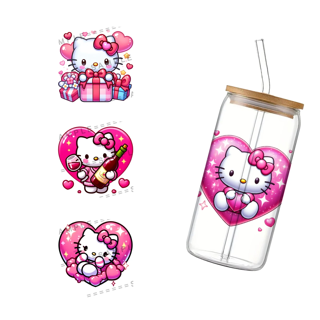 Sanrio Hello Kitty For Libbey 16oz Can Glass 3D Waterproof UV DTF Coffee Can Wrap Libbey Glass Wrap 11x11cm
Sanrio Hello Kitty For Libbey 16oz Can Glass 3D Waterproof UV DTF Coffee Can Wrap Libbey Glass Wrap 11x11cm