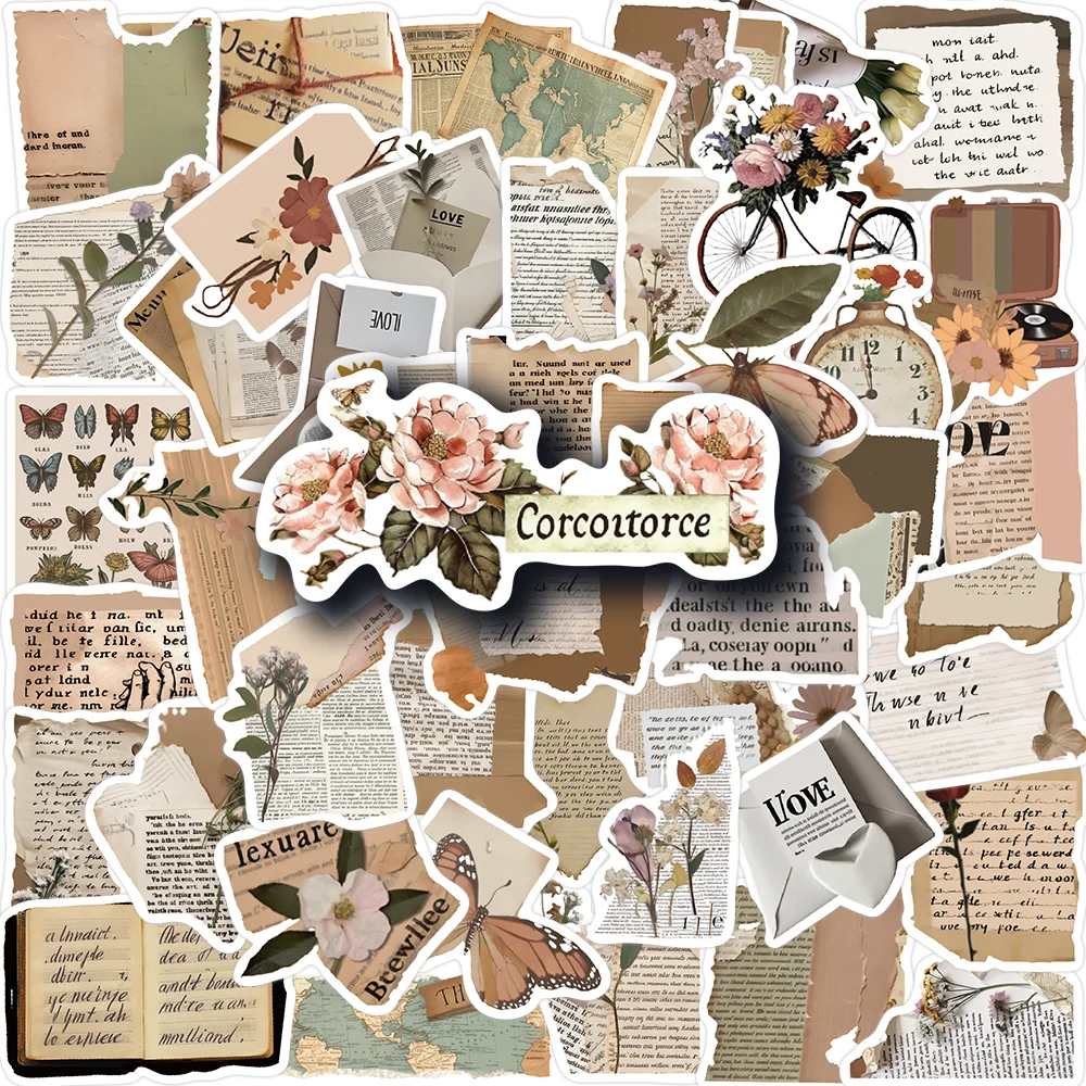 50PCS Vintage Newspaper Art Fragment Stickers Decals for Water Bottle Laptop Skateboard Scrapbook Luggage Book Lover
50PCS Vintage Newspaper Art Fragment Stickers Decals for Water Bottle Laptop Skateboard Scrapbook Luggage Book Lover