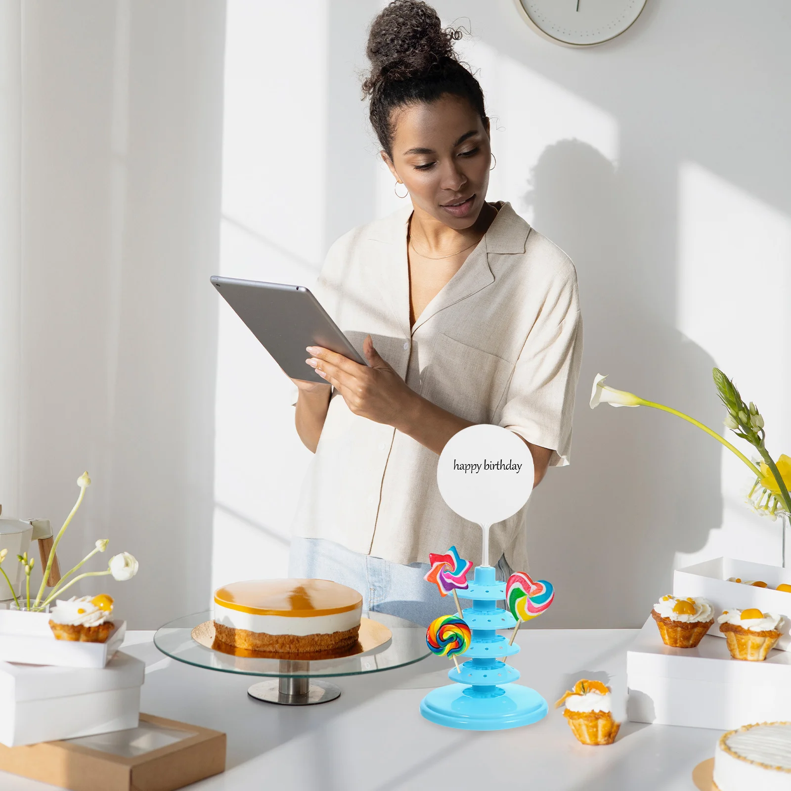 Lollipop Display Stand Lollipops Desktop Rack Cake Displaying Holder Pp Multi-function Decorative for Multi-layer
Lollipop Display Stand Lollipops Desktop Rack Cake Displaying Holder Pp Multi-function Decorative for Multi-layer