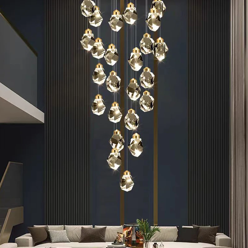 Modern Crystal Chandelier LED Ceiling Light Indoor Lighting Ceiling Attic Hotel Staircase Water Droplet Decoration Chandelier
Modern Crystal Chandelier LED Ceiling Light Indoor Lighting Ceiling Attic Hotel Staircase Water Droplet Decoration Chandelier
