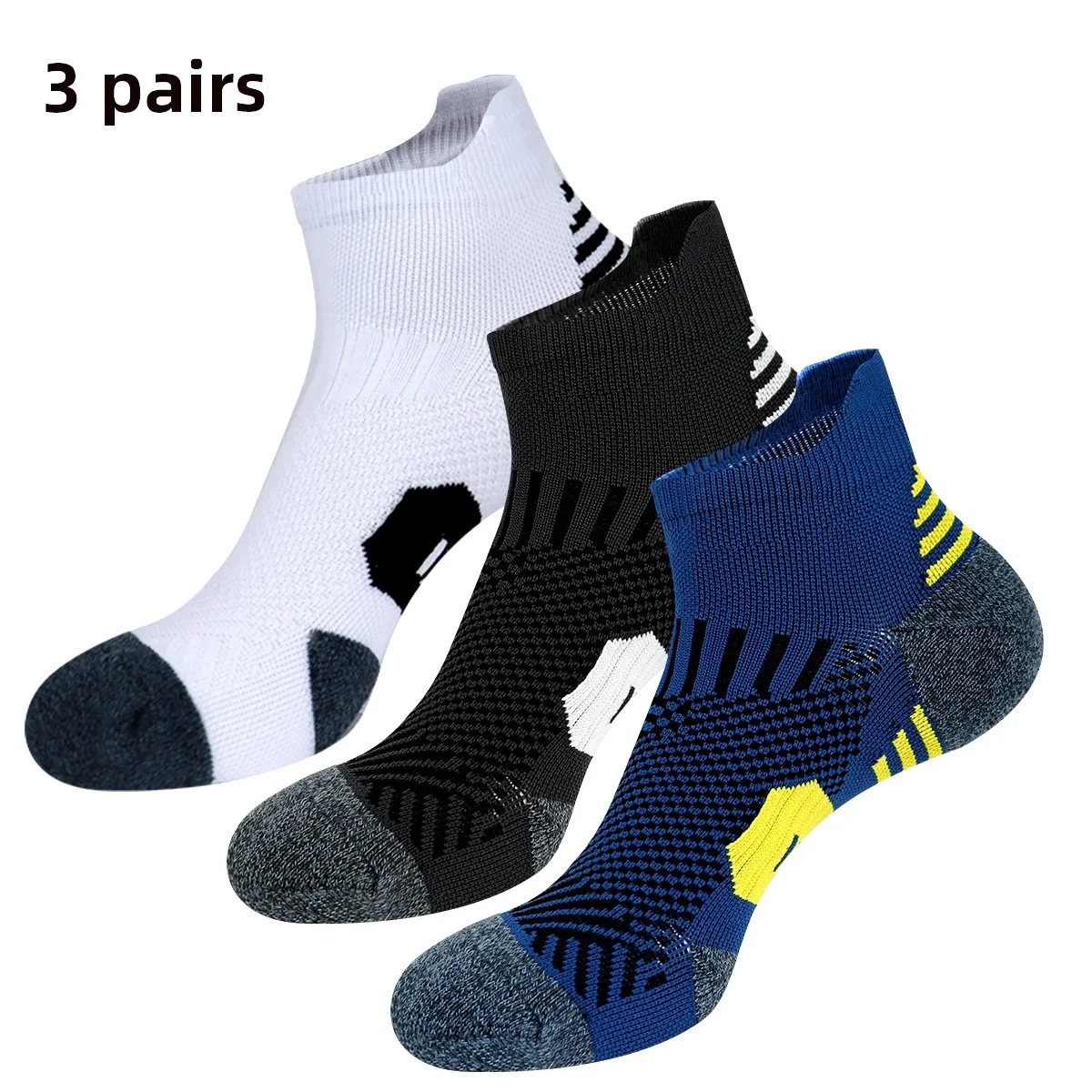 3/9 Pairs Non-Slip Sports Socks for Men & Women Thickened Towel Bottom Professional Running Fitness Training Basketball Socks
3/9 Pairs Non-Slip Sports Socks for Men & Women Thickened Towel Bottom Professional Running Fitness Training Basketball Socks