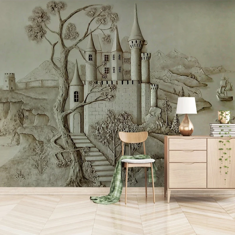 Custom Mural Wallpaper European Style Architecture 3D Embossed Golden Castle Wall Painting Bedroom Living Room Wall Decor Paper
Custom Mural Wallpaper European Style Architecture 3D Embossed Golden Castle Wall Painting Bedroom Living Room Wall Decor Paper