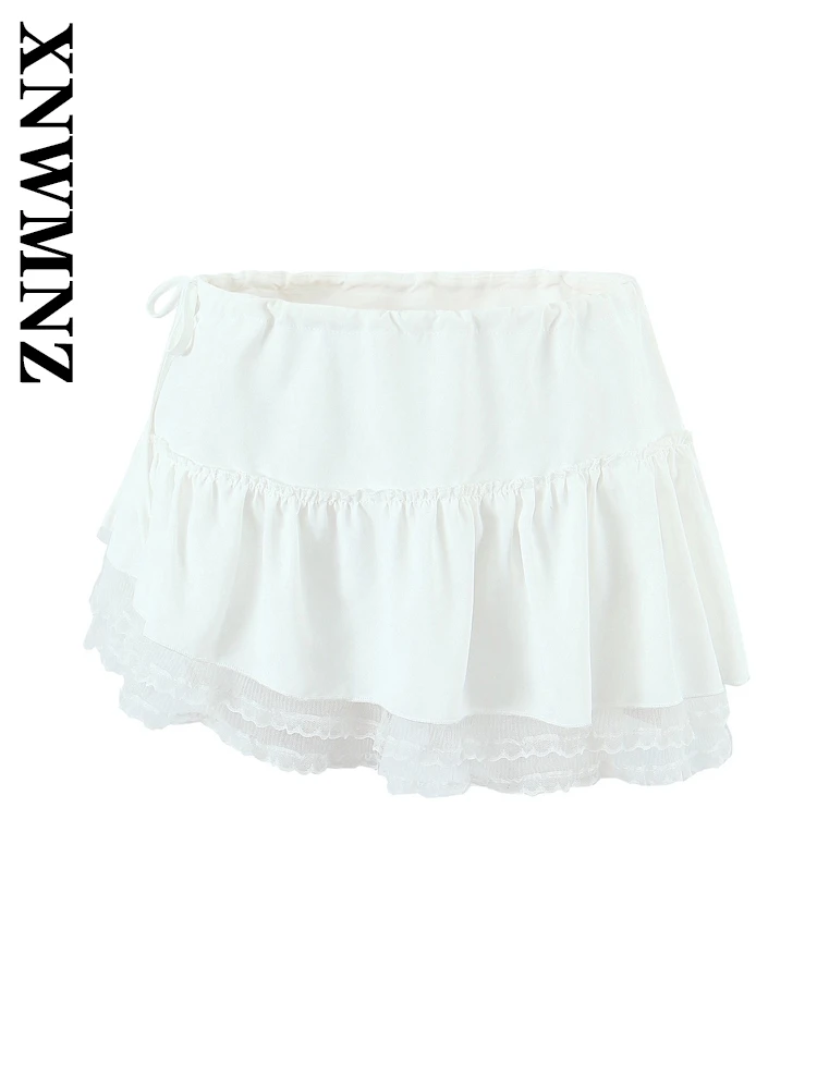 XNWMNZ 2025 Summer Female Chic drawstring High Waist Mini Skirt Edgy Woman's Solid Color Short Lace Bottoms Ruffles A-lineskirt
XNWMNZ 2025 Summer Female Chic drawstring High Waist Mini Skirt Edgy Woman's Solid Color Short Lace Bottoms Ruffles A-lineskirt