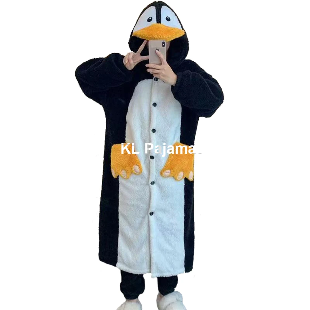 Animal Cosplay Hooded Nightgown Suit For Women Winter Flannel Pajamas Sets Penguin Frog Eggplant Anime Cute Nightdress Bath Robe
Animal Cosplay Hooded Nightgown Suit For Women Winter Flannel Pajamas Sets Penguin Frog Eggplant Anime Cute Nightdress Bath Robe