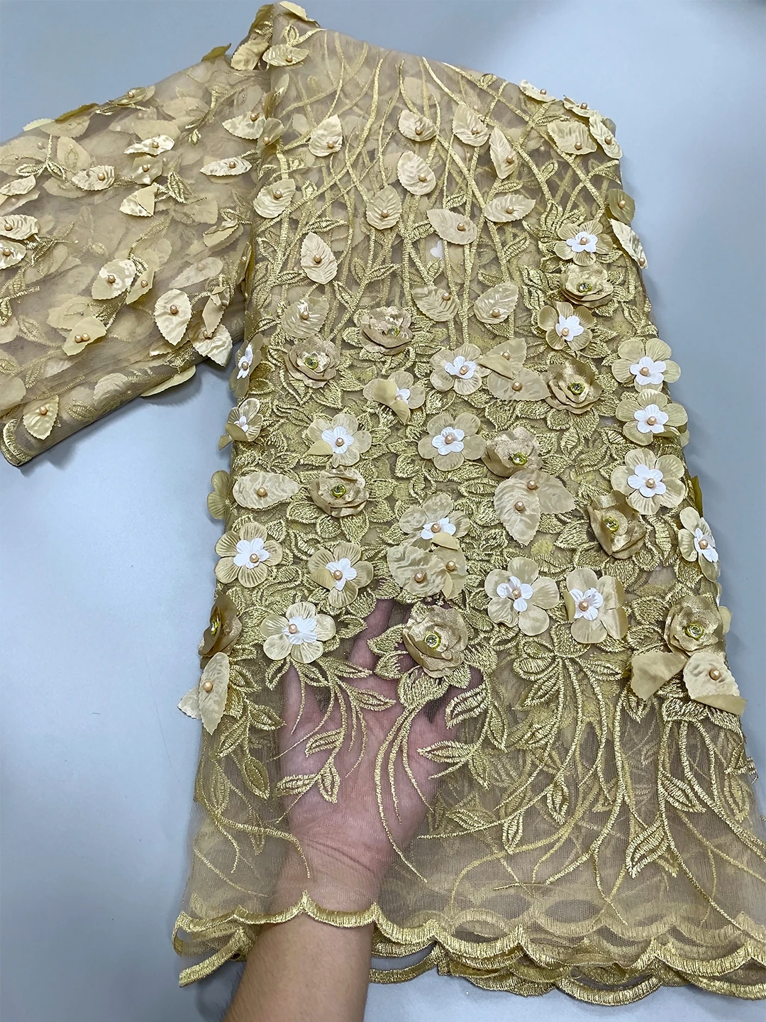 Latest African Handmade 3D Applique Tulle Lace Fabric 2023 High Quality French Beaded Stones Lace Fabric For Bridal Prom Dresses
Latest African Handmade 3D Applique Tulle Lace Fabric 2023 High Quality French Beaded Stones Lace Fabric For Bridal Prom Dresses