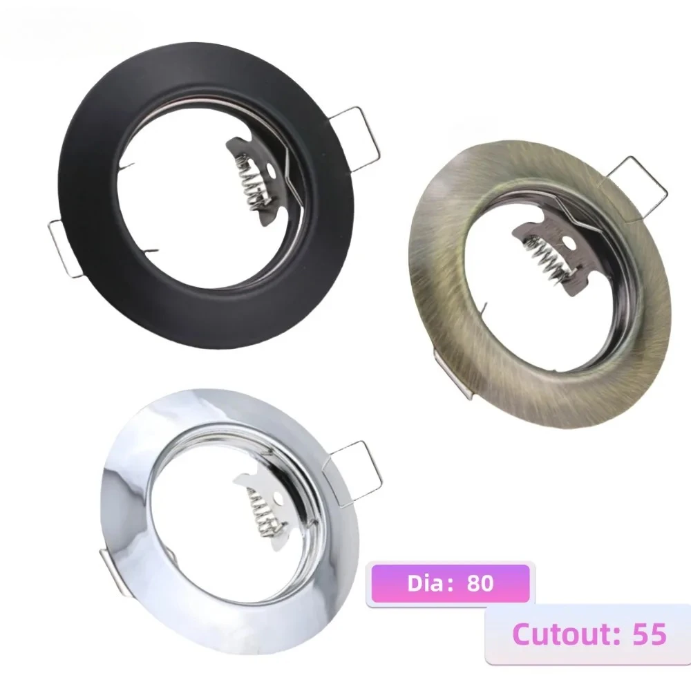 JOYINLED GU10 MR16 Bulb Fixture 55mm/2.17inch Cut Hole Black Metal Ceiling Mounted Down Light Recessed Led Downlights Fitting
JOYINLED GU10 MR16 Bulb Fixture 55mm/2.17inch Cut Hole Black Metal Ceiling Mounted Down Light Recessed Led Downlights Fitting