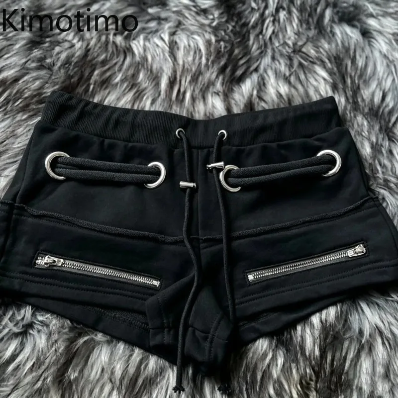 Kimotimo Shorts Women 2026 New Drawstring Waist Zipper Design Solid Short Pants Vintage Harajuku Versatile Spicy Girl Streetwear
Kimotimo Shorts Women 2026 New Drawstring Waist Zipper Design Solid Short Pants Vintage Harajuku Versatile Spicy Girl Streetwear