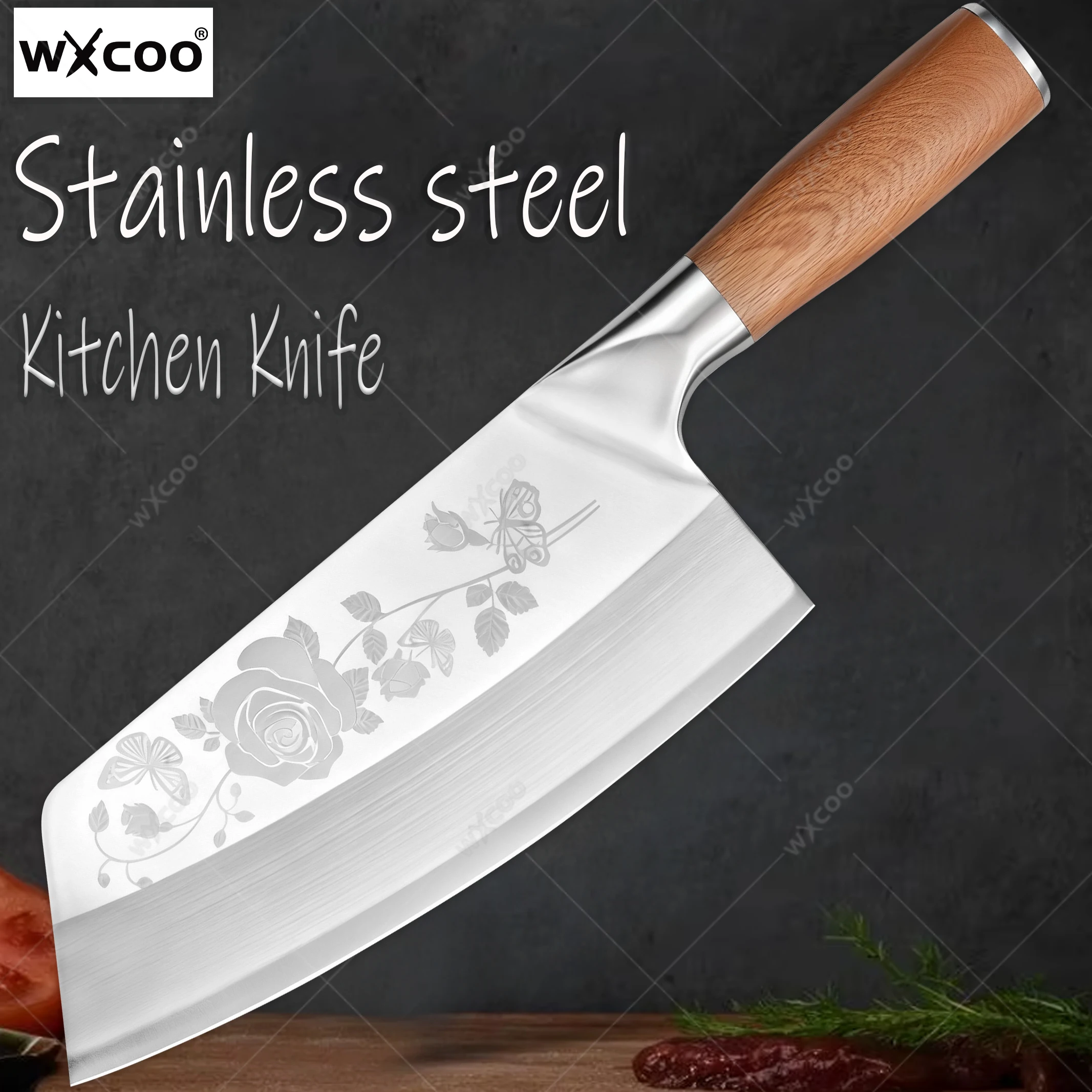 Kitchen Knives Cleaver 7.8inch Chinese Butcher Chef Knife 5Cr15 Stainless Steel Cutter Razor Sharp Slicer Meat Chopping Knife
Kitchen Knives Cleaver 7.8inch Chinese Butcher Chef Knife 5Cr15 Stainless Steel Cutter Razor Sharp Slicer Meat Chopping Knife