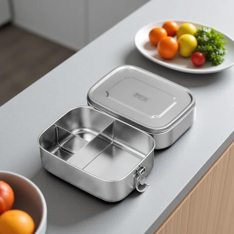 Bento Lunch Box adults, 316 Stainless Steel airtight lunchbox Food taper Meal Prep Containers,Packed lunch Bento Box BPA-free