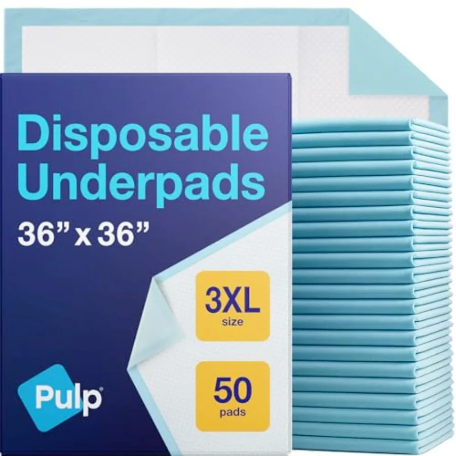 50 x Incontinence Underpads 36" x 36" XXXL Bed Pads Disposable Adult Super Absorbency Chux Pads for Adults and Babies Incontine
50 x Incontinence Underpads 36" x 36" XXXL Bed Pads Disposable Adult Super Absorbency Chux Pads for Adults and Babies Incontine