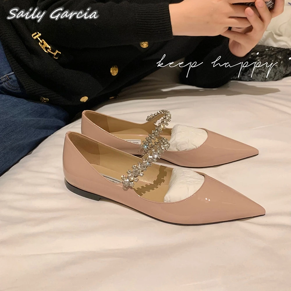 Patent Leather Crystal Shallow Slip On Flats 2024 Summer New Fashion Sexy Party Shoes Pointed Toe Simple Casual Women Shoes
Patent Leather Crystal Shallow Slip On Flats 2024 Summer New Fashion Sexy Party Shoes Pointed Toe Simple Casual Women Shoes