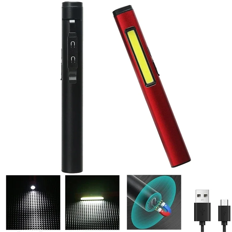 Mini Portable LED Pen Clip Lamp COB Side Light Bottom Magnet Flashlight Outdoors Camping Fishing Type-C Rechargeable Work Light
Mini Portable LED Pen Clip Lamp COB Side Light Bottom Magnet Flashlight Outdoors Camping Fishing Type-C Rechargeable Work Light